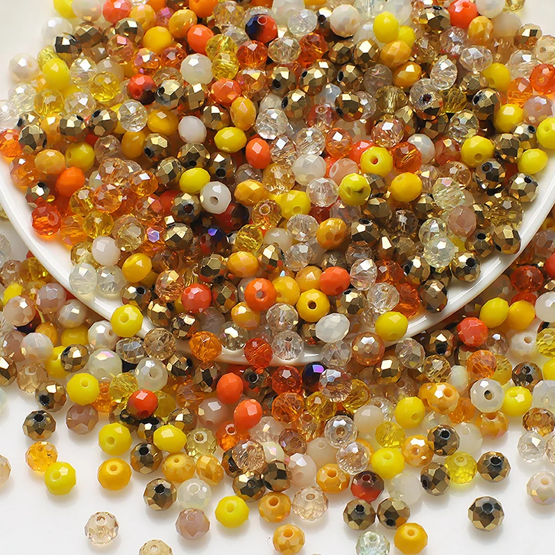 30PCS DIY 10/12MM Rondelle Österreich Facettierte Kristall Glas Perlen Runde Lose Spacer Perlen Für Schmuck Finden