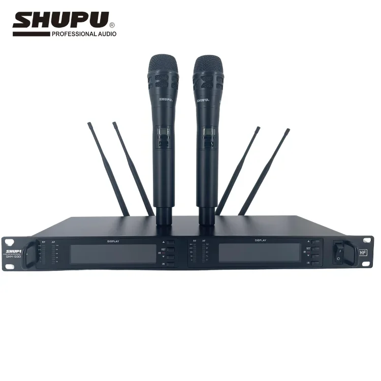 2025 High Quality 2-Channel Handheld Mic SKM-9900U Frequency Adjustable Wireless Microphone for Stage Church Use