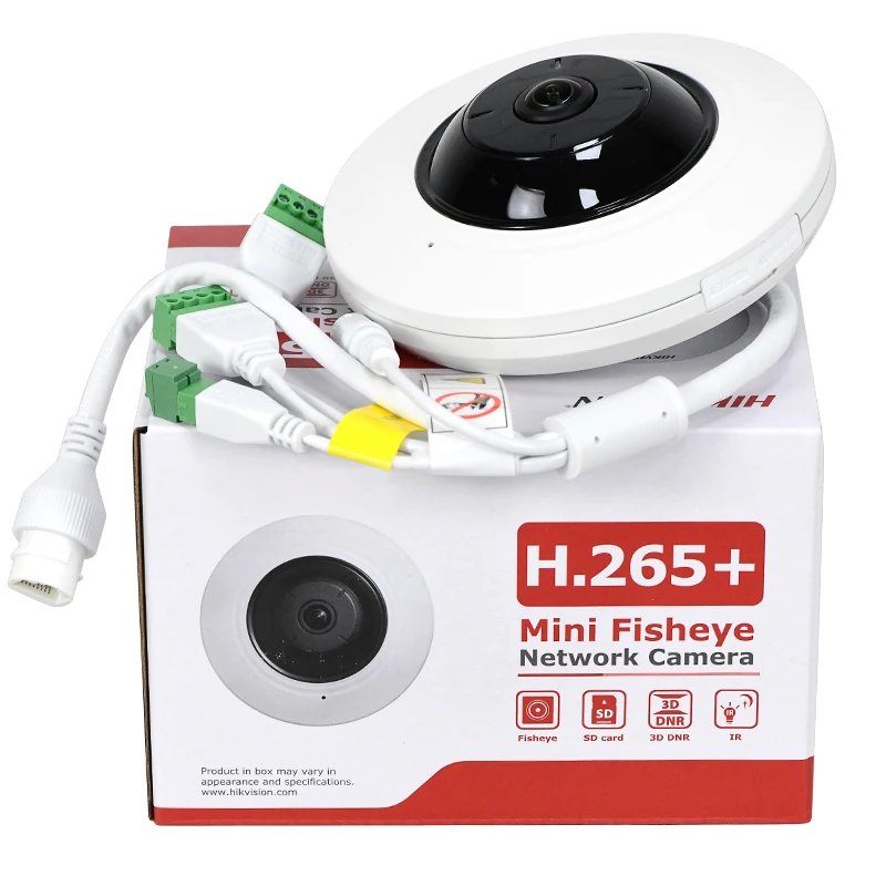 Hikvision 5MP Fisheye Network Camera DS-2CD2955G0-ISU with 2-Way Audio Fisheye View Surveillance Built-In Mic And SD Card Slot
