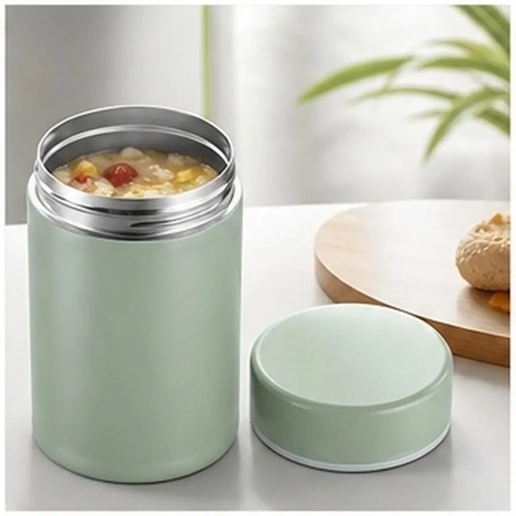 Portable Mini Stainless Steel Vacuum Insulated Food Jar Leak Proof Travel Soup Mug for Bird's Nest Hot Food Thermal Lunch