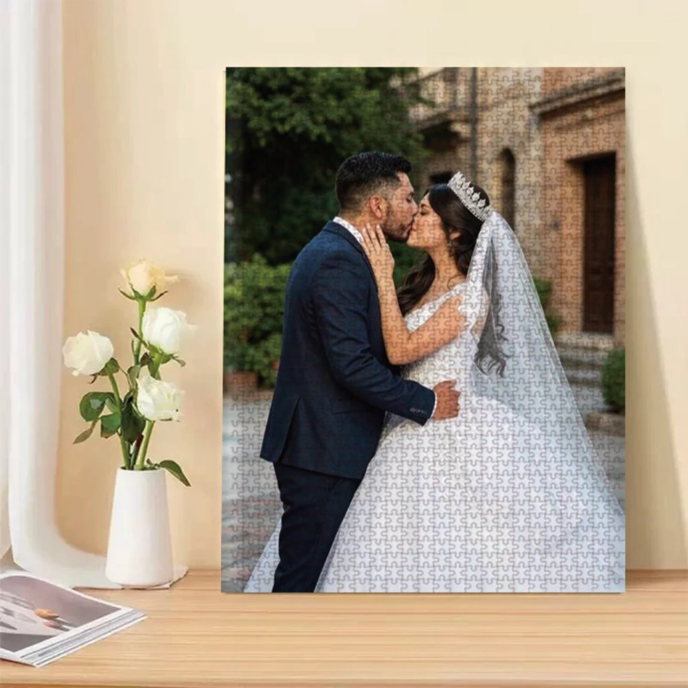 35/300/500/1000 Stück Personalisiertes Foto-Puzzle mit Paarbildern, DIY-Foto-Puzzle, Porträt, Handgemachtes Geburtstagsgeschenk, Foto hochladen