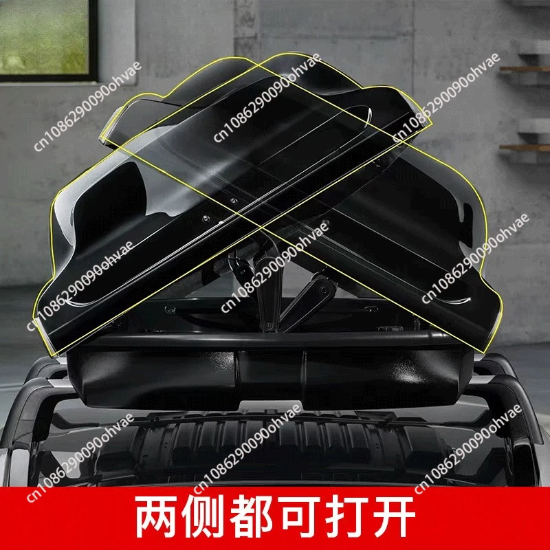 600L Large Capacity Roof Trunk - Slim Flat Design Universal Cargo Box for SUV Car Off-Road Travel Storage