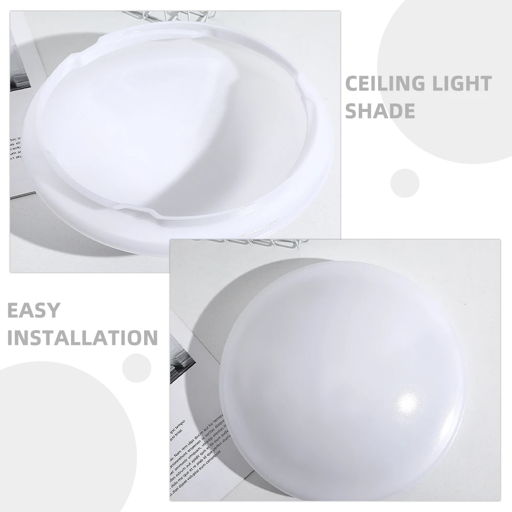 2 Pcs Ceiling Lamp Shade Fan Dome Light Cover Replacement Fixture Plastic