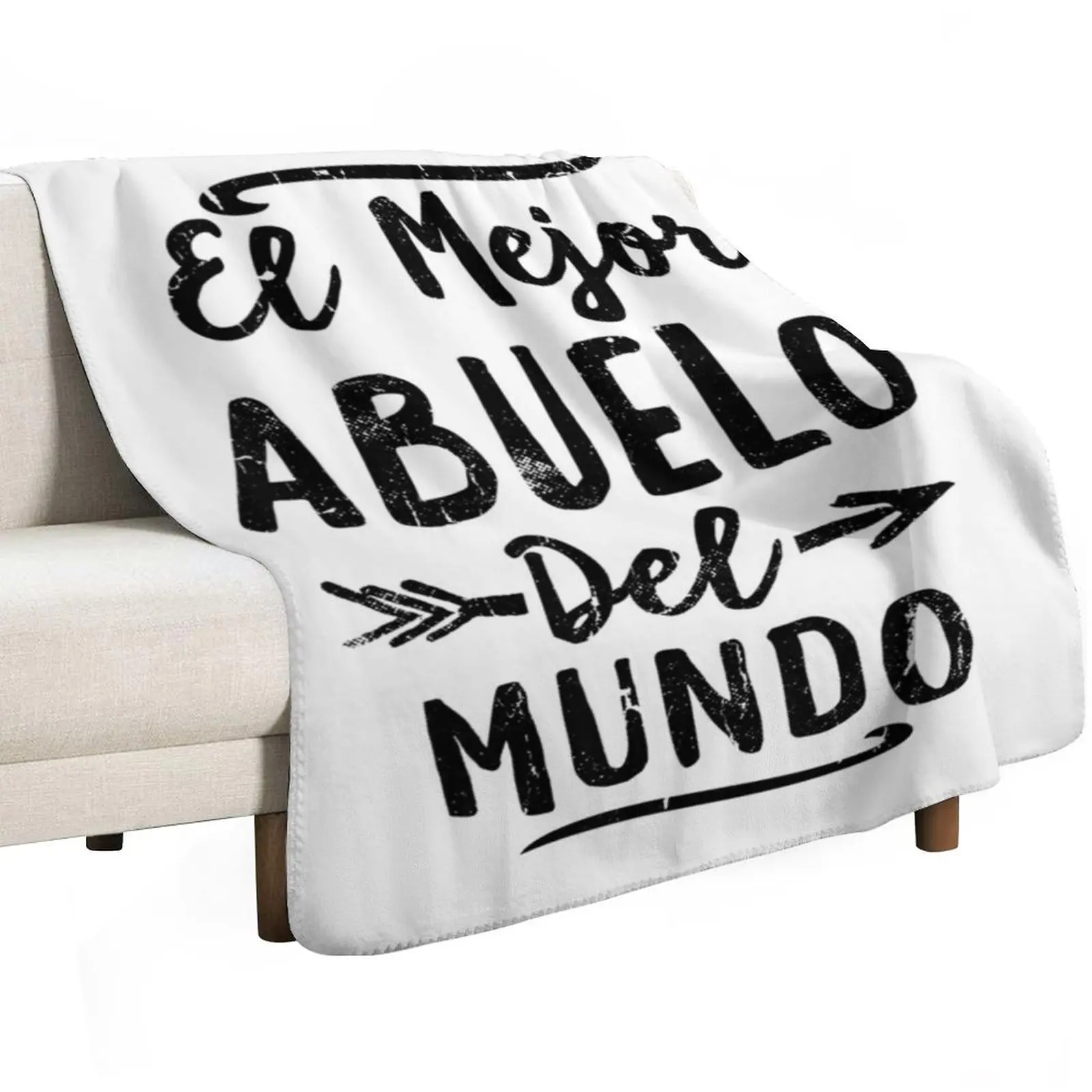 El Mejor Abuelo Del Mundo Grandpa Fathers Day Gift Throw Blanket for sofa Winter beds for winter Decorative Beds Blankets