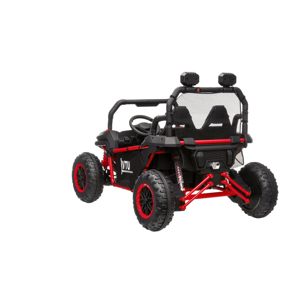 ของเล่นขี่ RC 24V, UTV ออฟโรดไฟฟ้ากรอบโลหะ, ที่นั่ง XL 2 ที่นั่ง, 4x200W พร้อม Bluetooth รถยนต์ไฟฟ้าสําหรับเด็ก