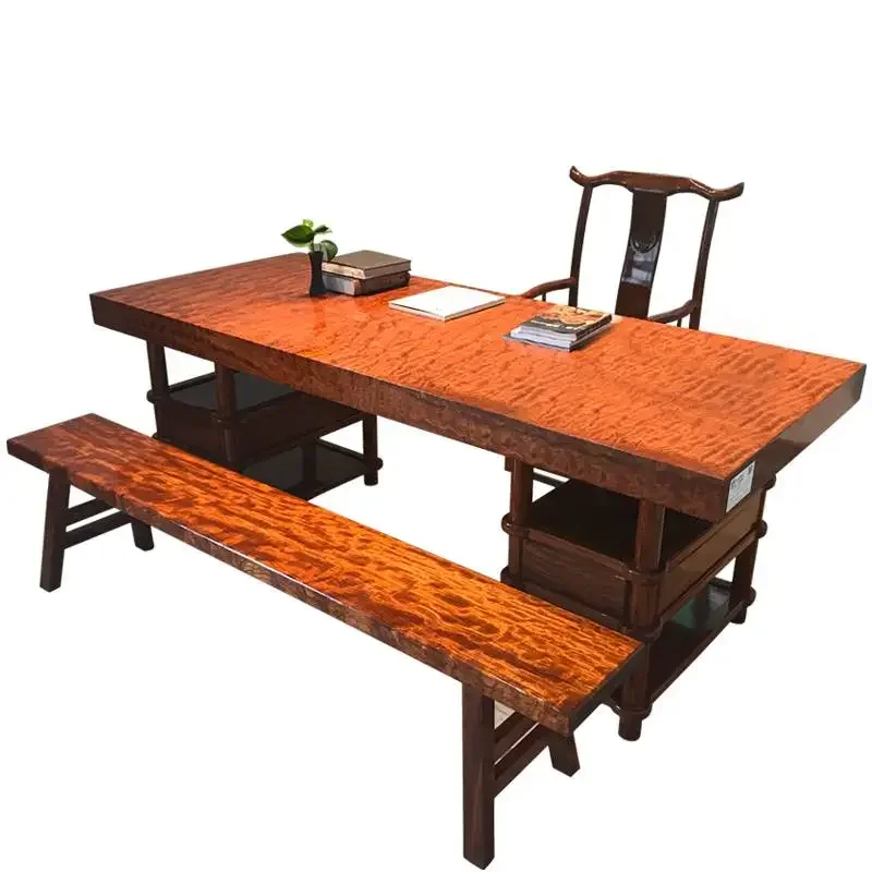 Ba Hua da ban table Aokan solid wood tea    walnut ebony boss desk log dining