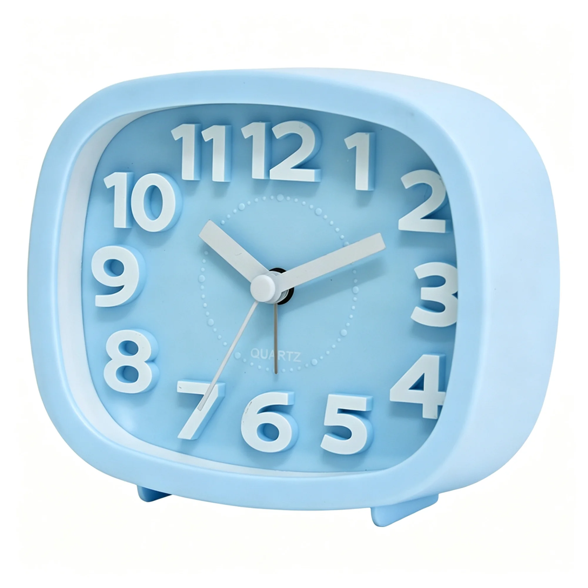 For battery Powered Silent Alarm Clock with Extra Large Raised 3D Numbers and Reliable Quartz Movement Mechanism