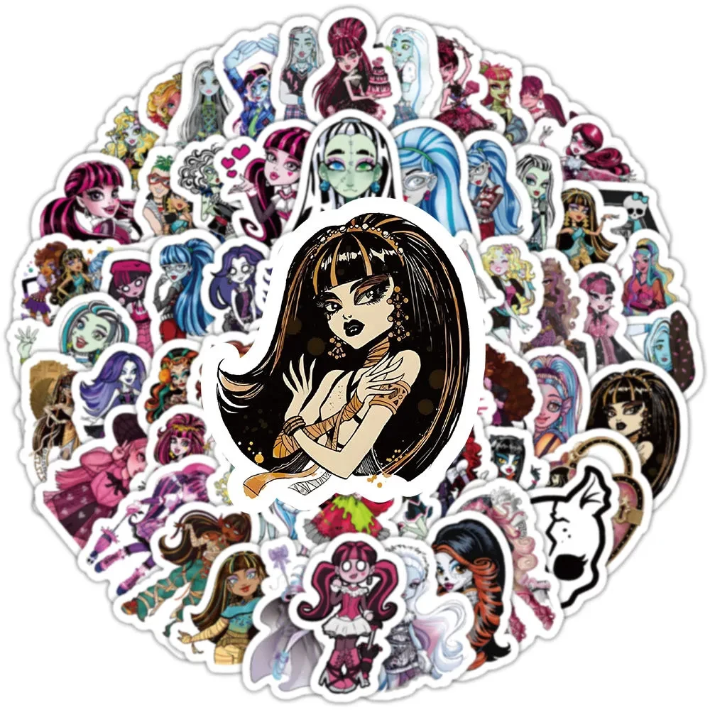 10/30/50/100pcs Anime Monster High School Cartoon Graffiti Stickers Phone Laptop Notebook Suitcase Waterproof Sticker Kids Toy