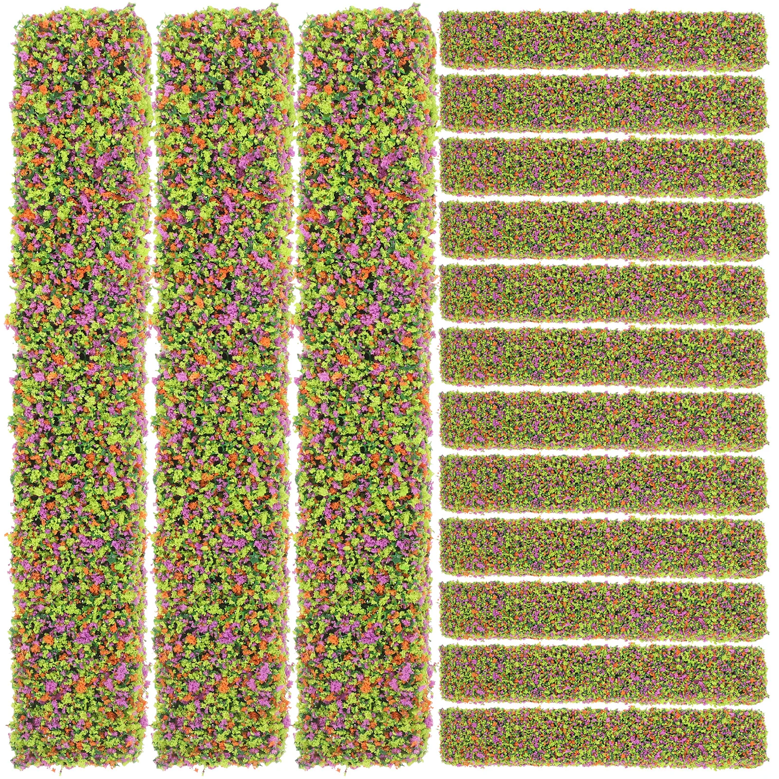 

20pcs Mini Flower Shrub Artificial Grass Colorful Static Cluster Decor Sand Table Model Plants Landscape Adornment