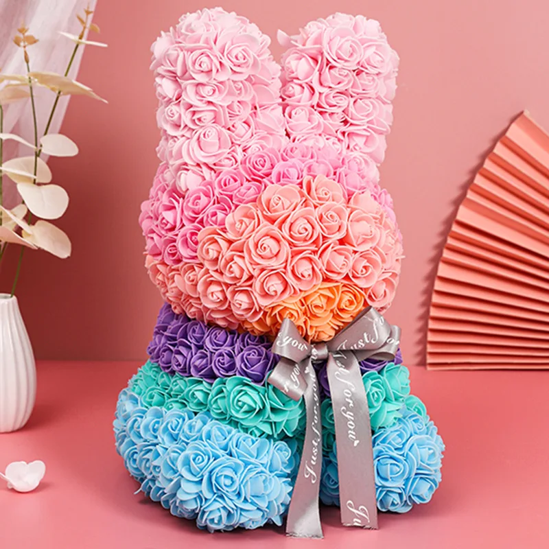 Uflower Rose Bunny Artificial Flower Decoration 27 cm 6