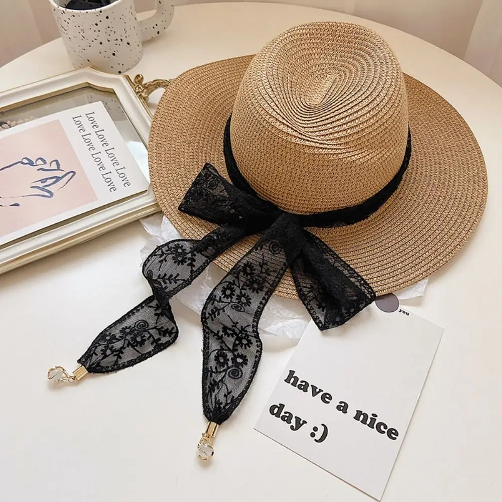 

Flower Lace Ribbon Hair Scarf Transparent Korean Style Braids Headband Neckerchief Dressing Decoration Long Neck Scarves Outdoor
