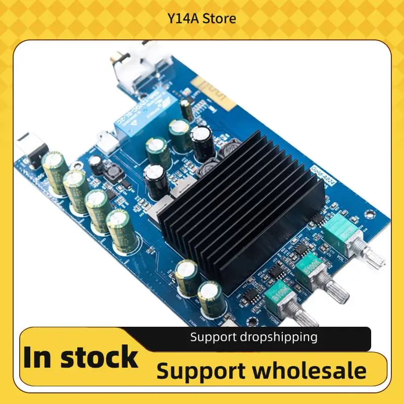 Y14A HIFI TPA3255 Class D 600W Subwoofer Digital Power Amplifier Board Low Frequency Adjustable DC 19V-50V Power Supply