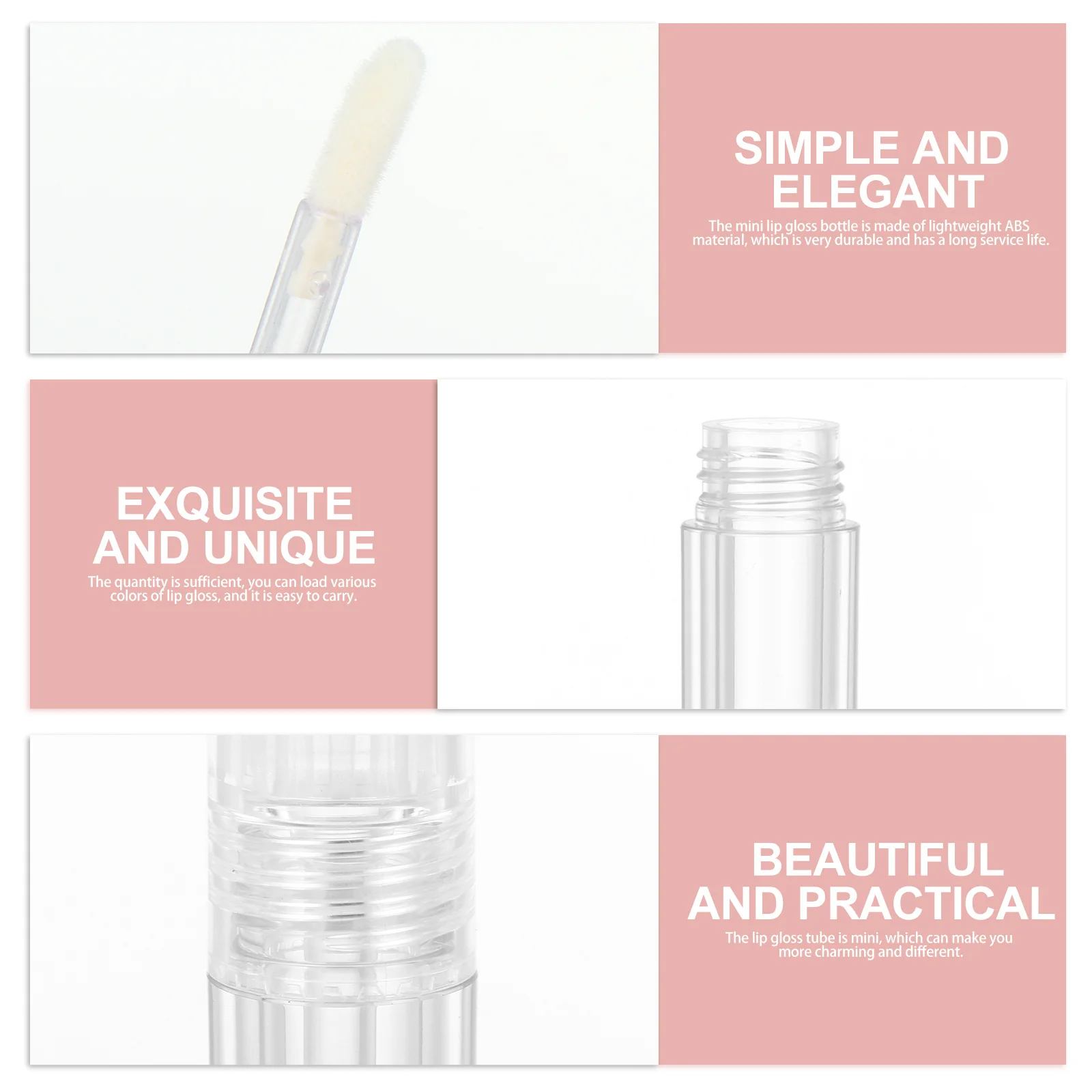 10 個のリップグロスチューブ透明プラスチック詰め替えボトル 5 ミリリットル空の容器使用リップオイル染料液体 DIY