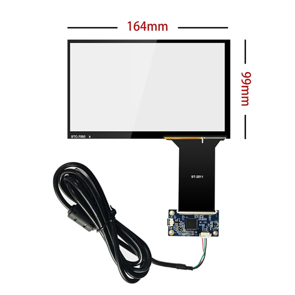 New for 164X99mm Capacitive Touch Screen + USB Control Card GT911 Chip  Cable Plug and Play