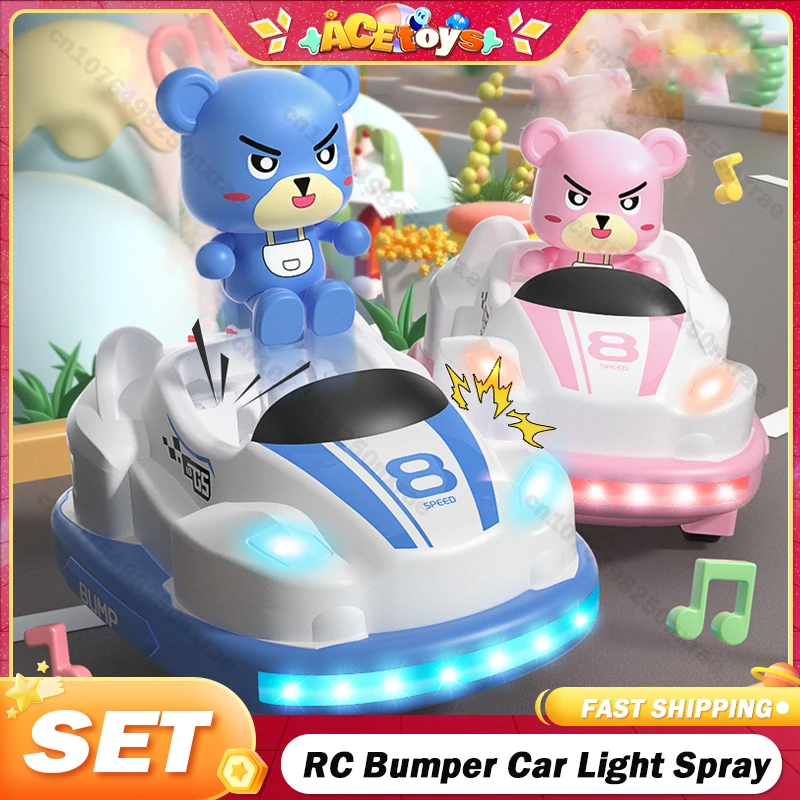 

RC Bumper Car Light Spray Super Battle 2.4G Pop-up Crash Bounce Ejection Children's Remote Control Gift Competition Parent-Child