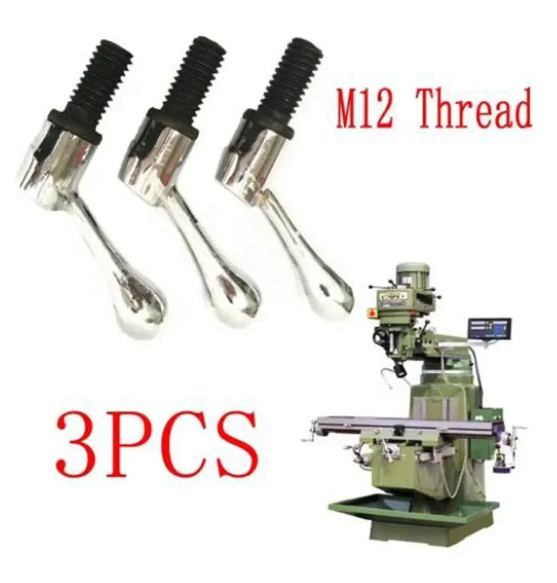 3pcs NEW Part Head Milling Machine Table Lock Bolt Handle M12 Thread CNC Mills Mini Milling Machine Lathe Machine