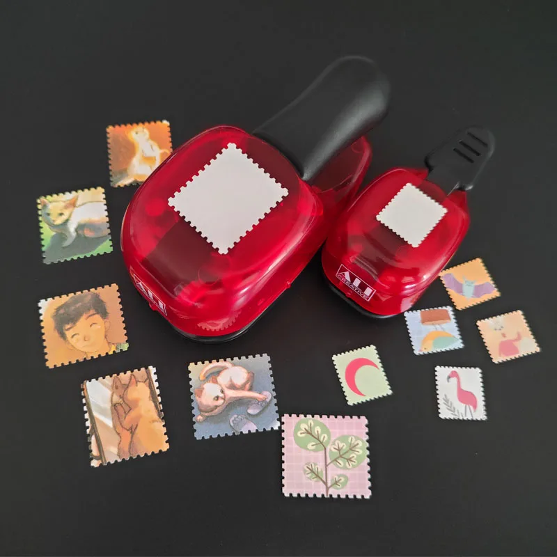 20x22mm 32x36mm Stamp Shape Hole Punch Craft Embossing Machine Paper Card Embosser Manual Wave Toothed Puncher