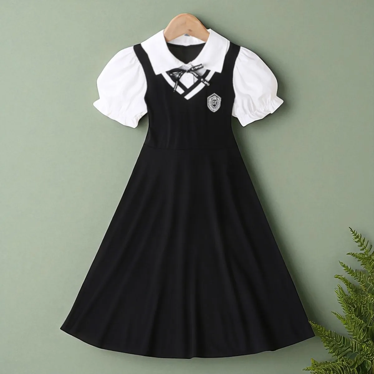 

Детское платье-рубашка в стиле Лолита с коротким рукавом, праздничные костюмы, одежда для малышей и детей 6, 8, 10 лет, школьная форма, наряды для девочек, платья