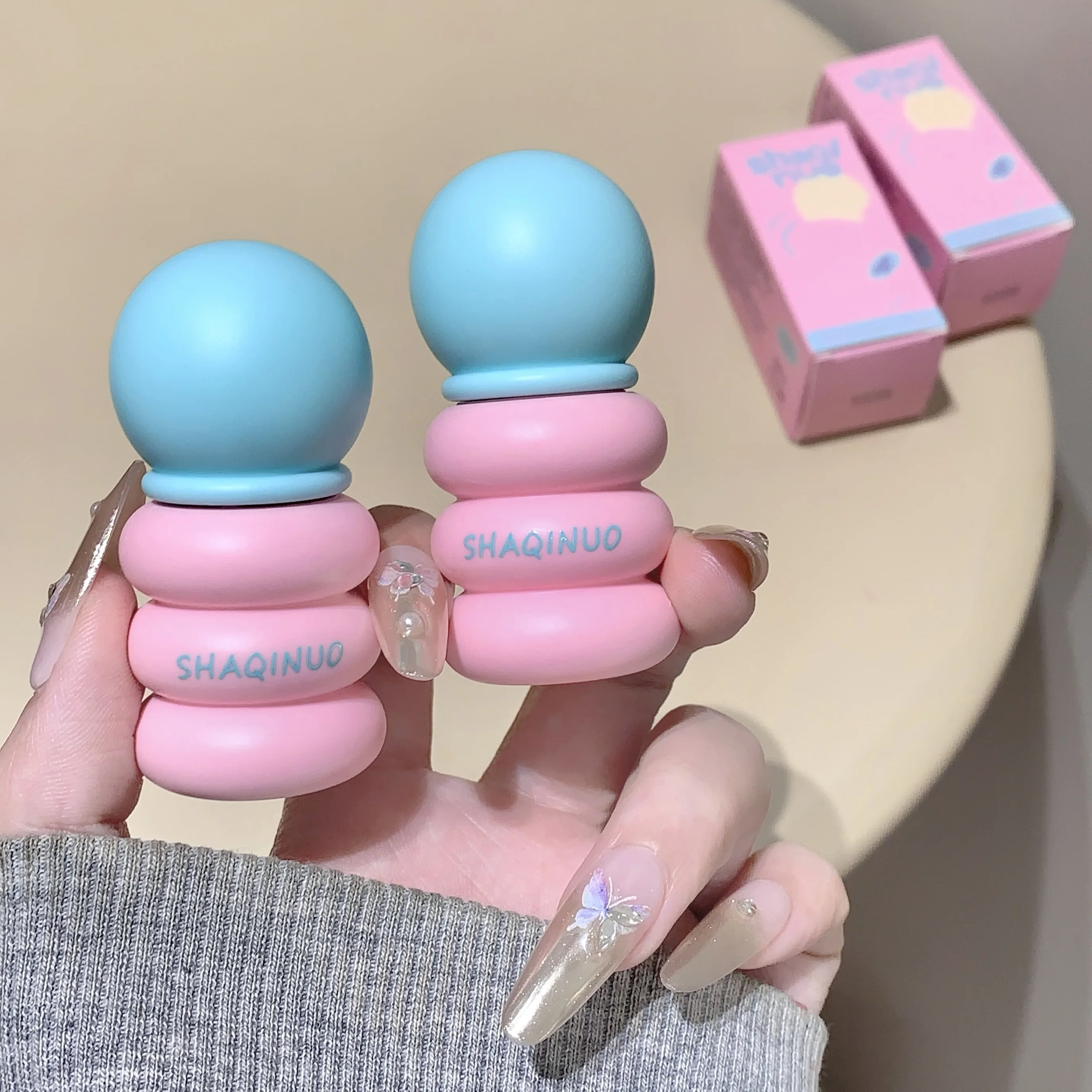 SHAQINUO ملمع شفاه غير لامع، ألوان متباينة، طين شفاه مخملي غير لامع يدوم طويلاً، أحمر شفاه غير مجفف