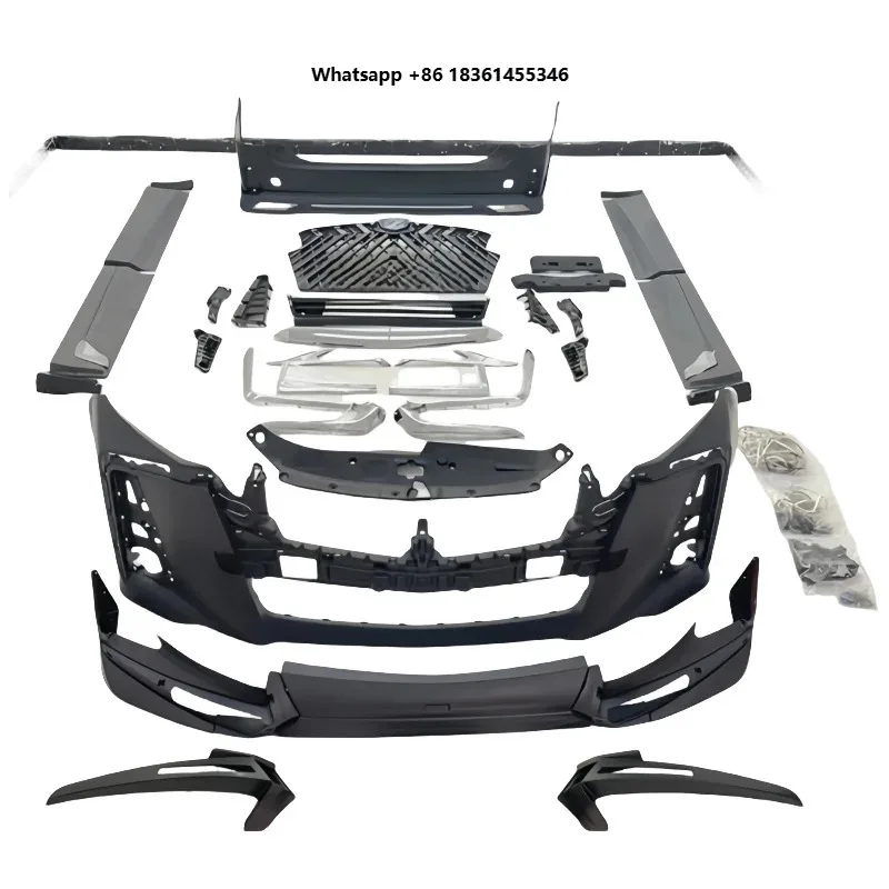 

For Alphard Retrofit Includes Front Bumper Center Mesh Grille Rear Bumper Side Skirt TR Large Wrap Body Kit