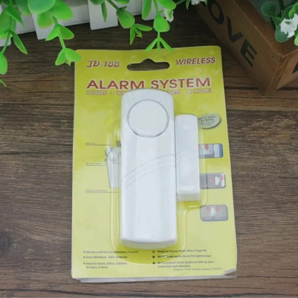 Semplice allarme antifurto per porte e finestre allarme di sicurezza Wireless per la casa allarme magnetico per la sicurezza domestica