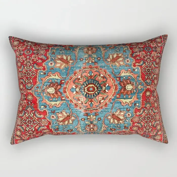 Short Velvet Moroccan Style Double-Sided Pillowcase, Living Room Sofa Waist Cushion Cover, Cushion Cover Pillow Cover 400x600mm