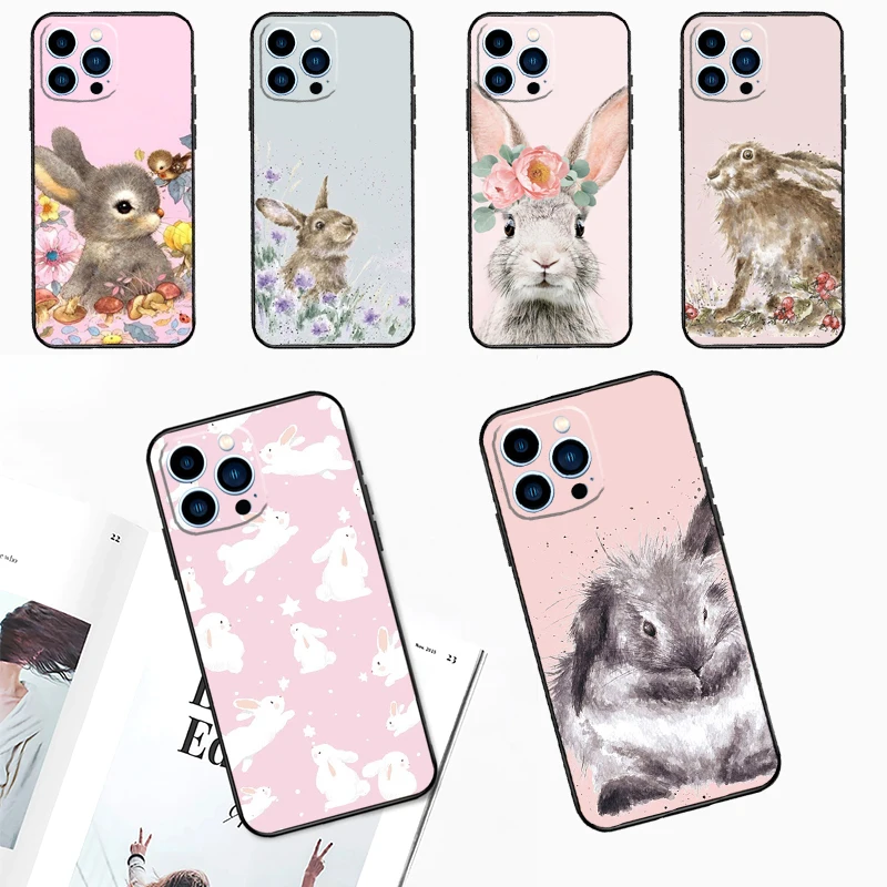 Rabbit Phone Case For Samsung Galaxy S24 S25 Ultra S21 S22 S23 Ultra S9 S10 S20 Plus S25 FE Cover