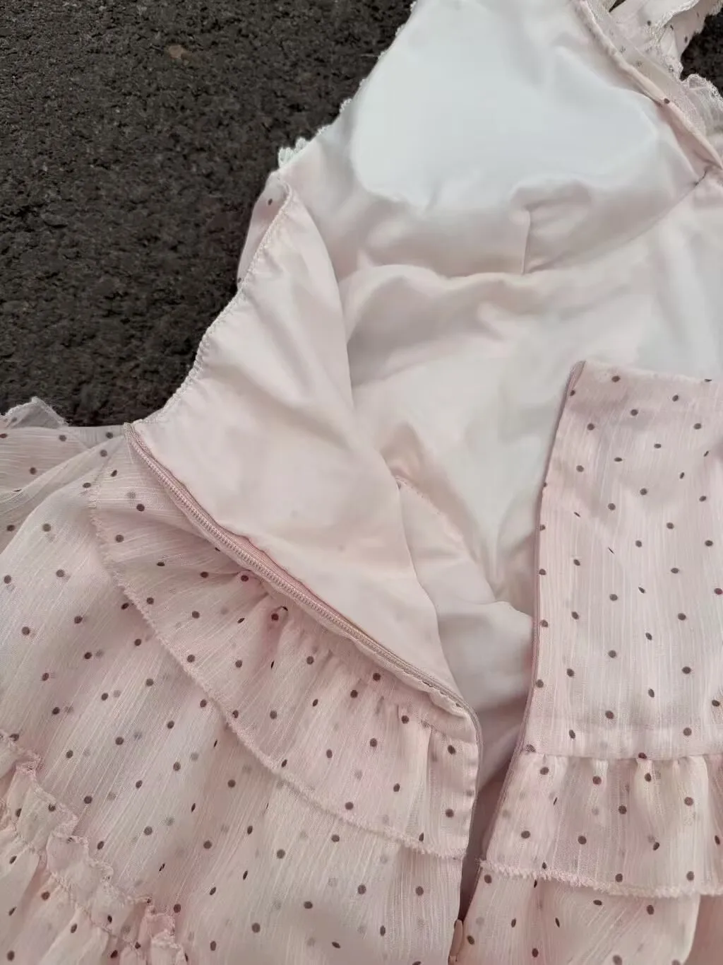 Gaun Musim Panas Fashion Korea Gaun Merah Muda Y2K Manis Gaun Mini Desain Polkadot Pita Lolita Wanita Pakaian Chic Wanita