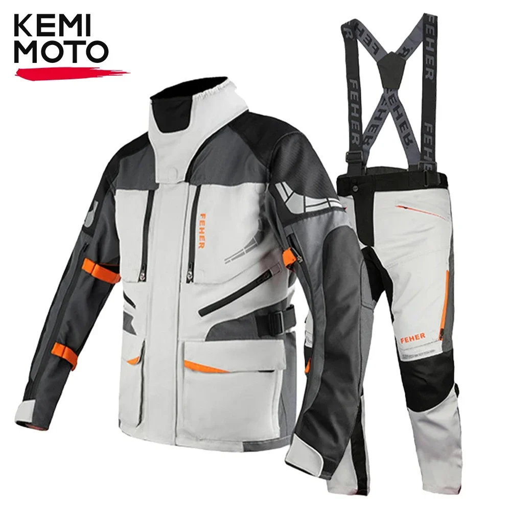 Racing Suit Men Motorcycle Jacket Riding Motorcyclist Pants Outdoor Protective Equipment Breathable Motocross Outfit Street Gear