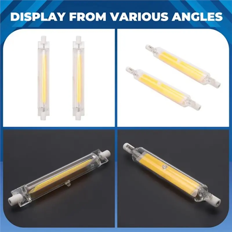 

SHGO-LED R7s COB Glass Tube 20W 189Mm Super Bright Light Bulb AC220V Home Replacement Lamp(Warm White Light) 3000 K 3000LM