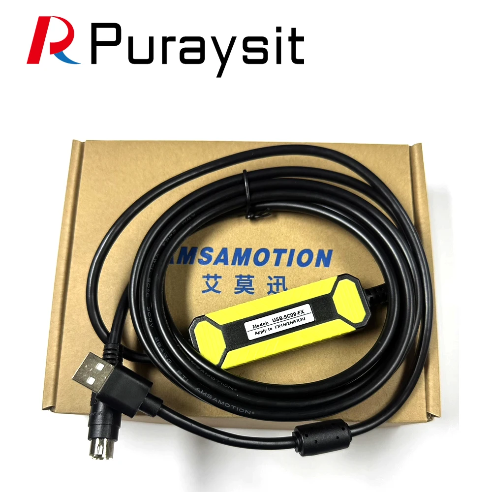 

Puraysit Кабель для программирования ПЛК USB-кабель для загрузки данных USB-SC09-FX 3M для Mitsubishi FX1N FX2N FX1S FX3U