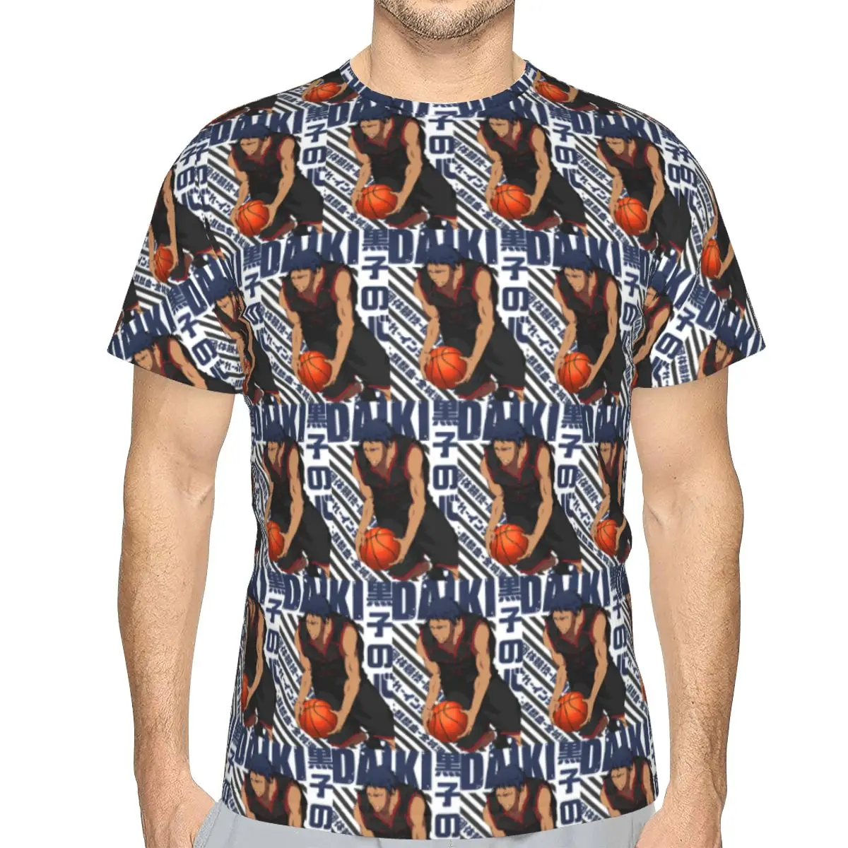 100% Cotton Harajuku Basketball Kuroko No Basket Basuke Kaijo T-Shirt Men's Classic T Shirt Men Crew Neck Summer Shirts Tops