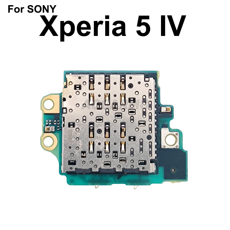 Aocarmo For Sony Xperia 5 IV XQ-CQ72 CQ62 CQ54 SO-54C Bottom Microphone MIC SIM Card Reader Antenna Connector PCB Circuit Board