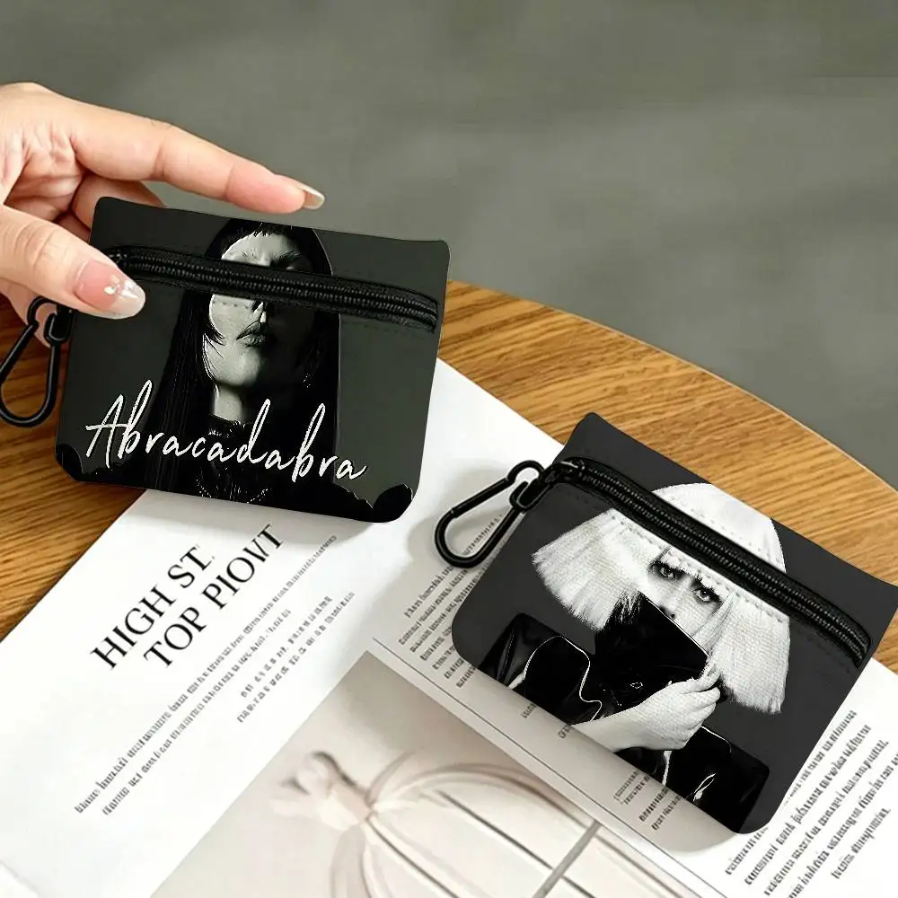 Classic Singer L-Lady G-Gaga Oxford Fabric Zipper Pouch Lightweight Hanging Coin Wallet For Coins ID Cards Keys Lipstick Earbuds