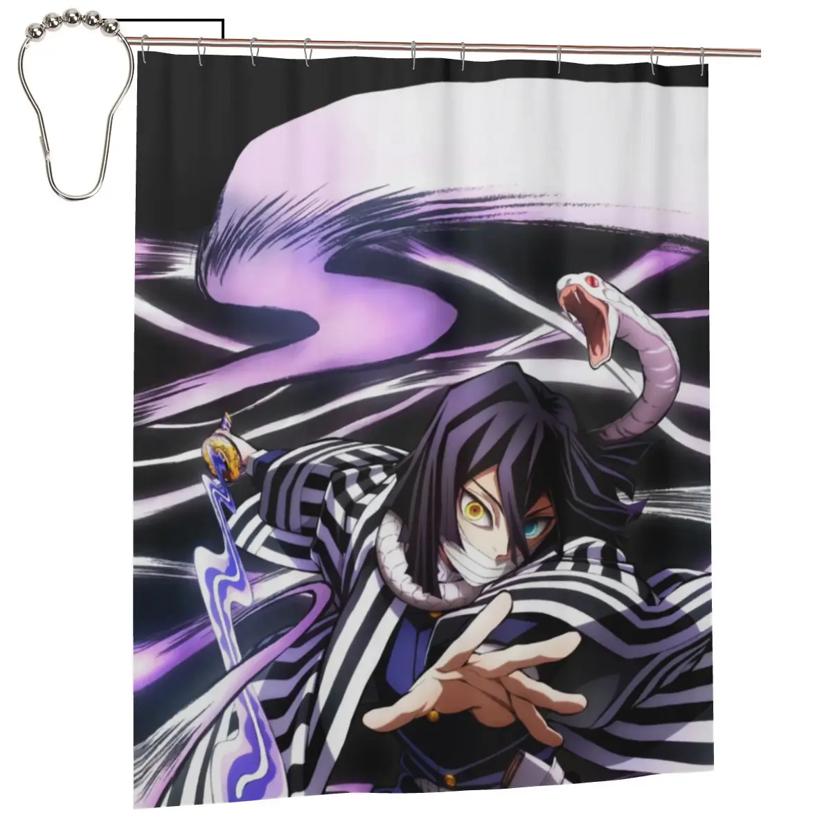 

Demon Slayer Kimetsu No Yaiba Уникальный декор Современная ткань Шторы для душа в ванной комнате арт-дизайн Занавеска с принтом