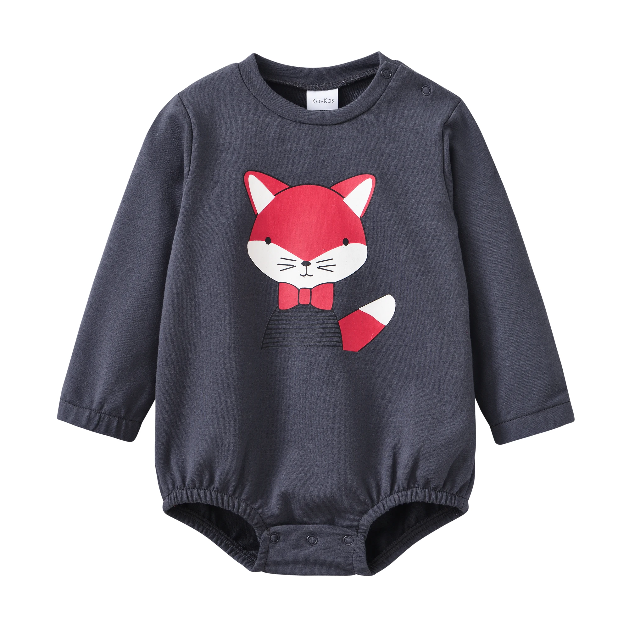 ملابس الطفل الخريف الشتاء للجنسين الدافئة ارتداءها الوليد الكرتون طباعة طويلة الأكمام سميكة مقياس السمك هيكل النسيج بذلة #4