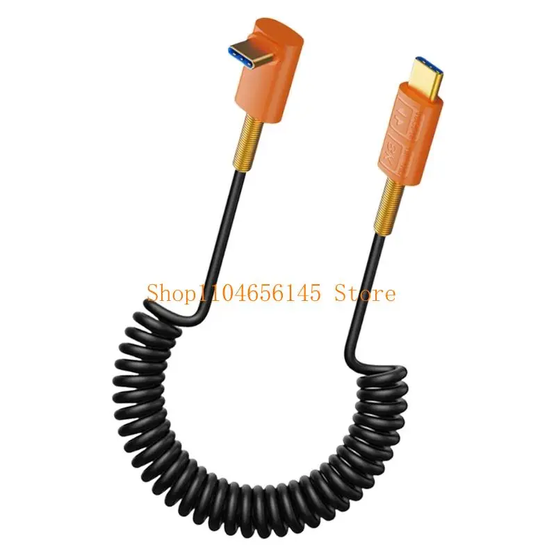 5asd USB4 Typ C Federteleskop-Datenkabel 240 W Schnellladekabel 40 Gbit/s Geschwindigkeit 8K Video Breite Kompatibilität 1,1 m – Detail 4