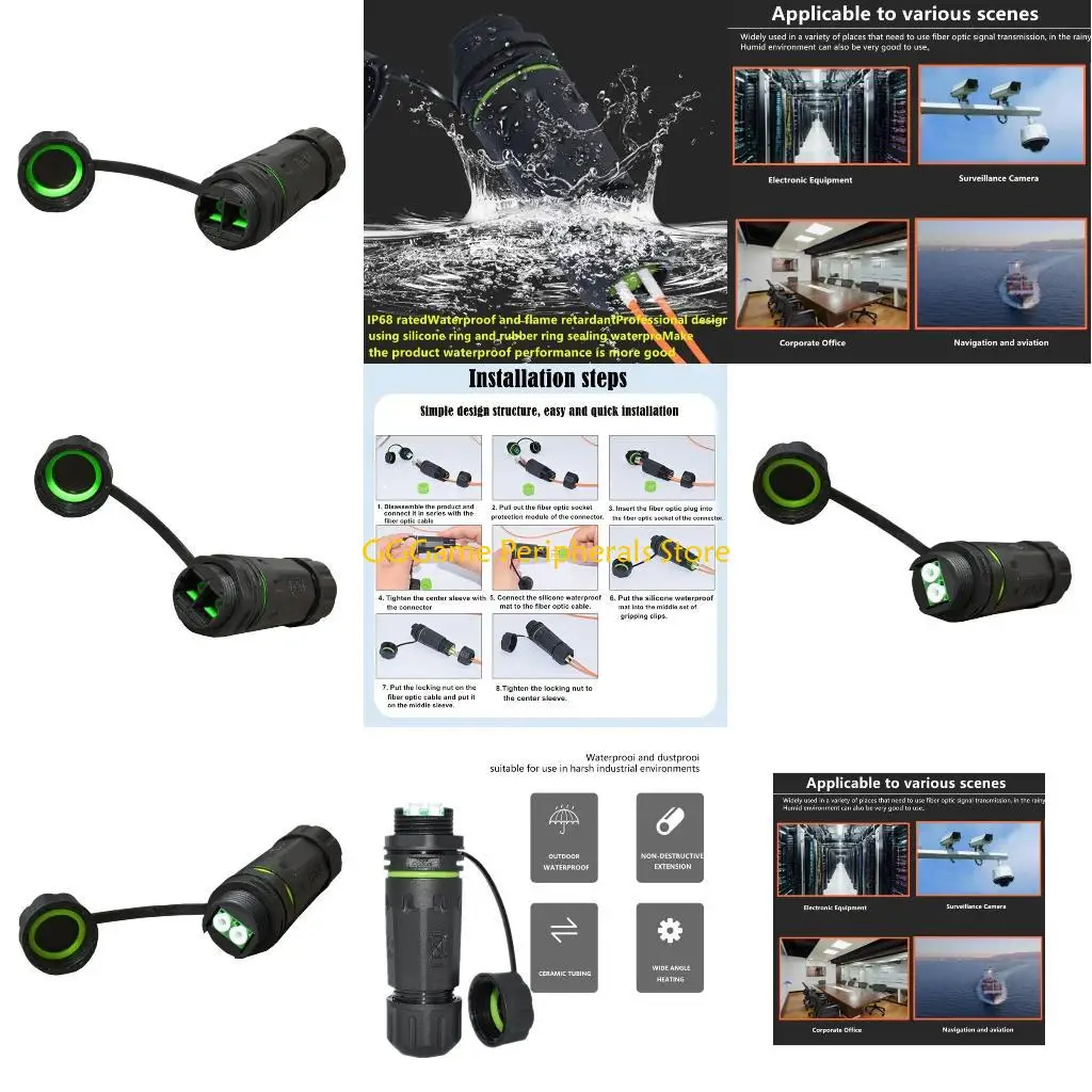 

U55B Efficient Fiber Optical Quick Connector to with IP68 Enhances Protections Waterproof for Communication Engineers