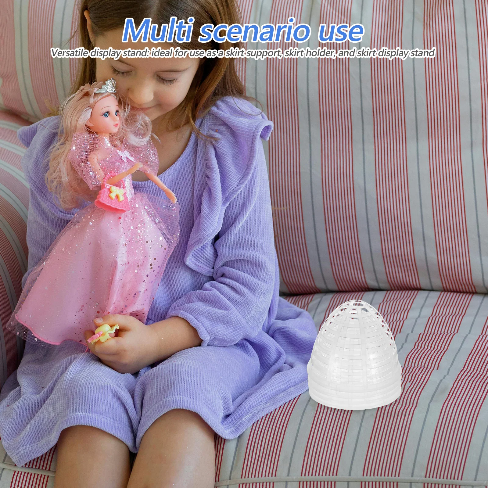 

1 set 1 Set Skirt Cradle Support Frame Plastic Mini Skirt Holder For Display Dress Organizer Accessories – Miniatures