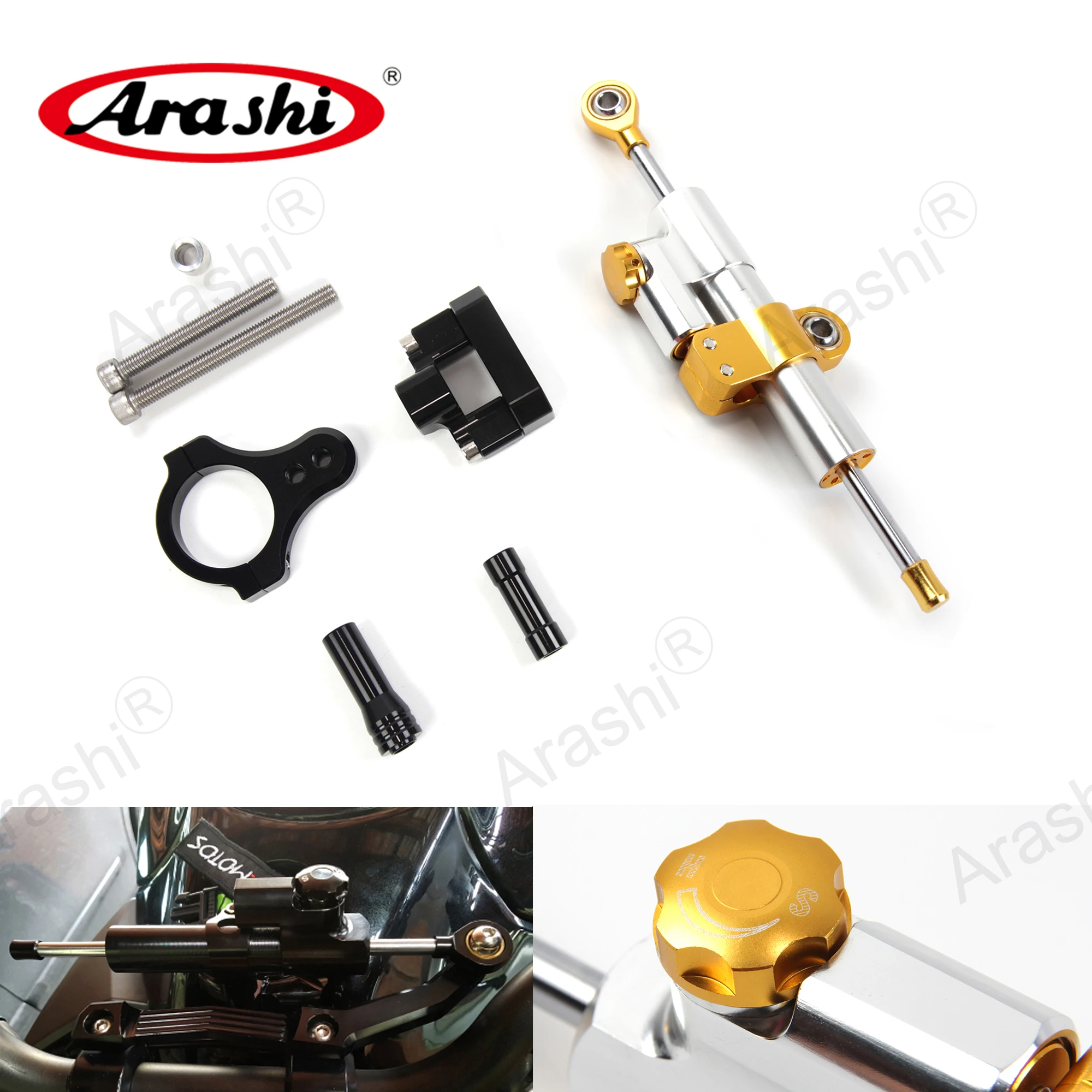 

Arashi Steering Damper Stabilizer Mount Bracket Kit For YAMAHA YZF R3 YZF-R3 2015 2016 2017 Aluminium Motorcycle Accessories