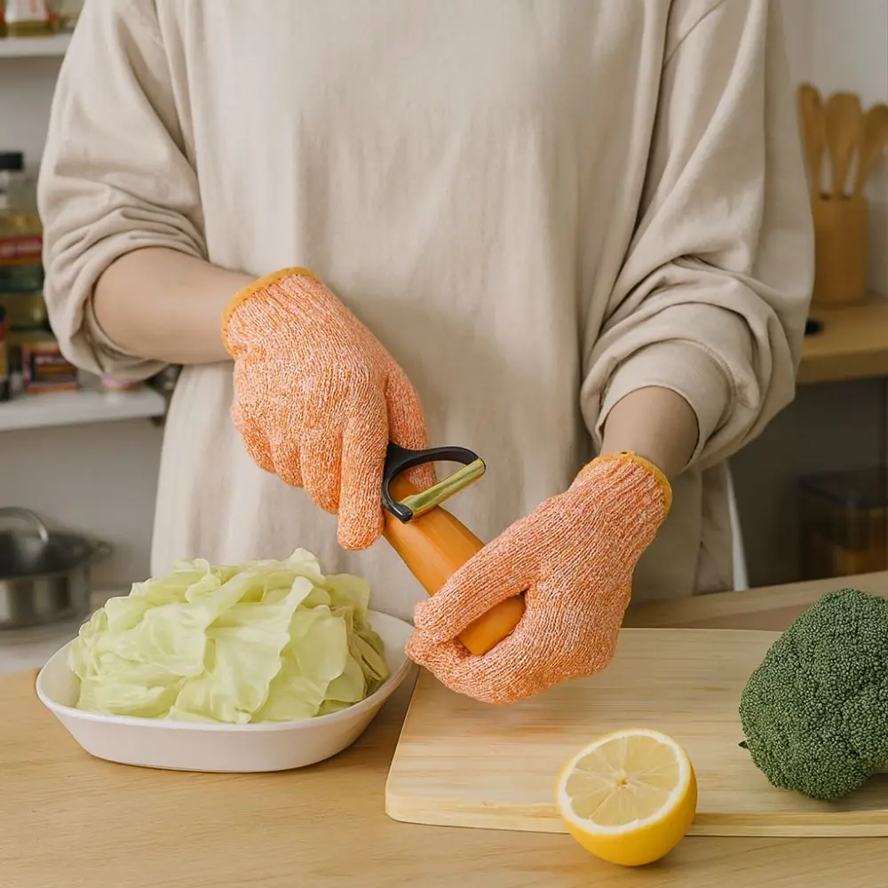 

5-уровневые перчатки против порезов HPPE, износостойкие защитные рабочие перчатки, устойчивые к ударам, профессиональные устойчивые к порезам перчатки, пищевая промышленность