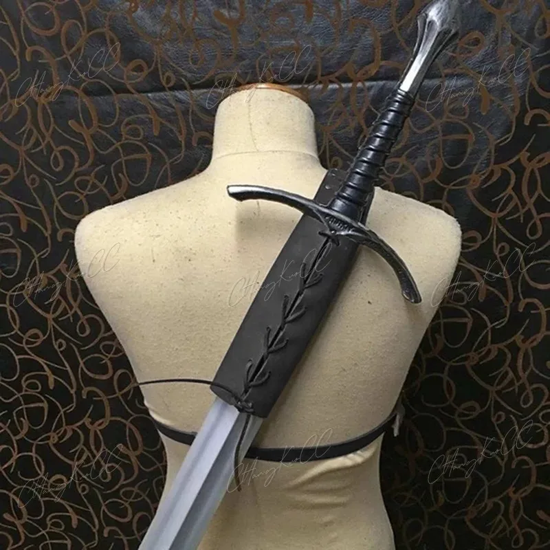 Épée Médiévale en Cuir PU pour Homme et Femme, Cosplay, Viking, Kokor, Costume pour Adulte