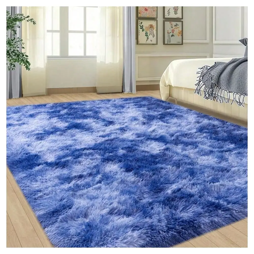 

Современный черный пушистый ковер с длинным ворсом, очень мягкий, уютный, нескользящий, плюшевый ковер для украшения на День Благодарения и Рождество.