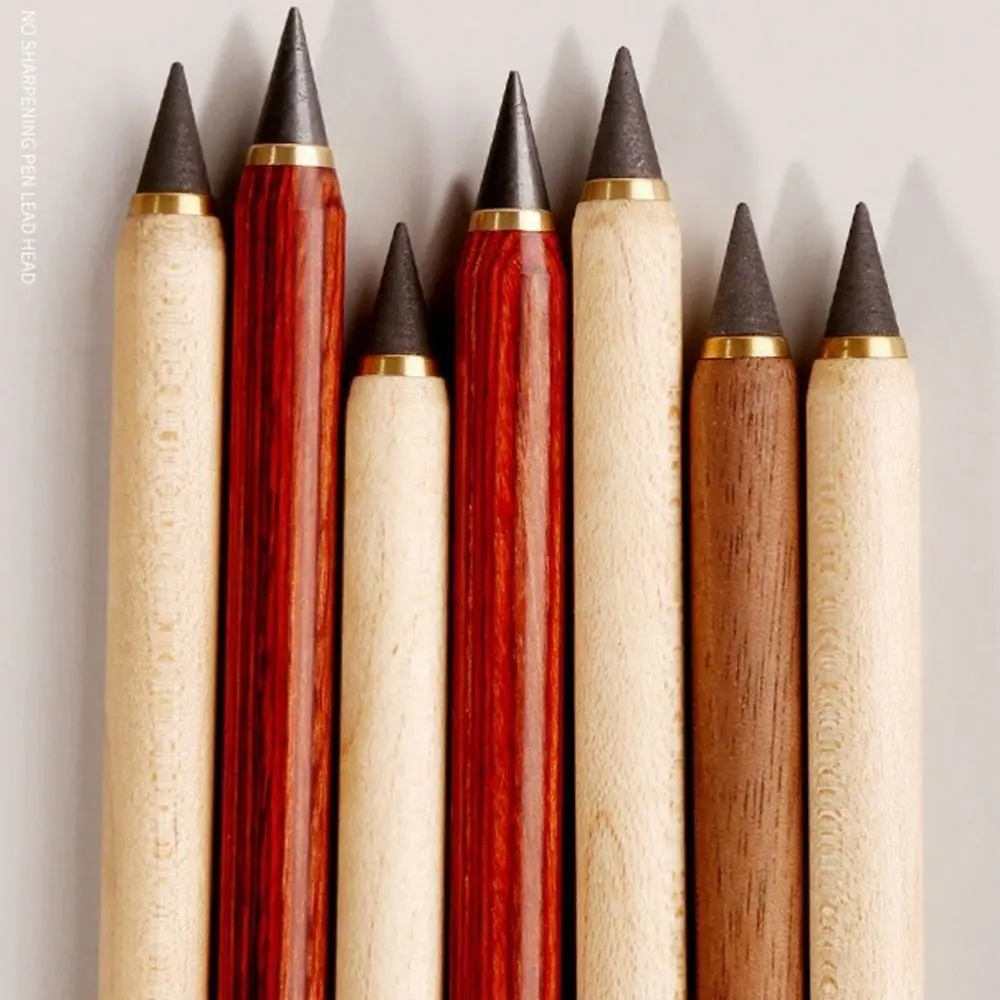 

HB Unlimited Writing Pencil Ink Free Unlimited Writing Eternal Pencil Ergonomic Design Replaceable Pen Tip Sketching Writing