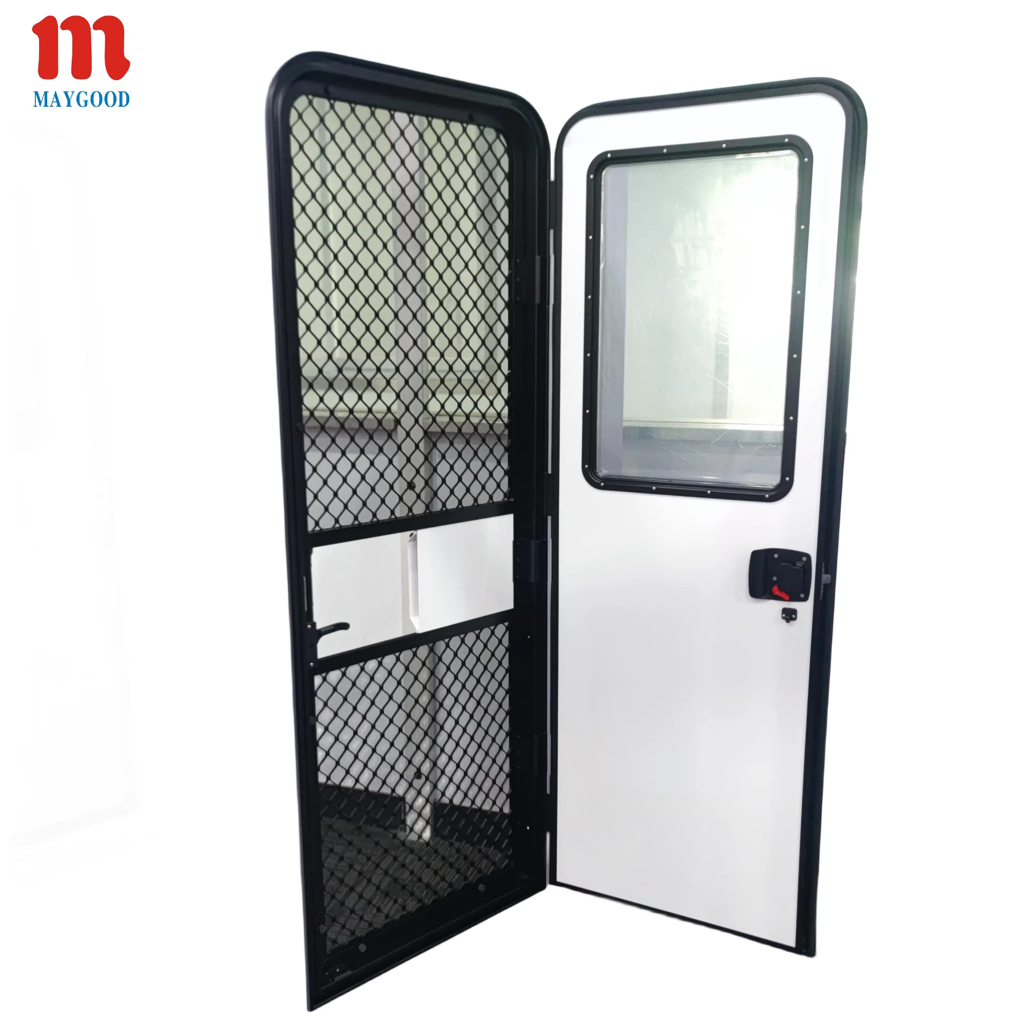 Hot Selling Aluminum Profile RV Caravan Truck Trailer Entry Door With Tempered Glass Door Window
