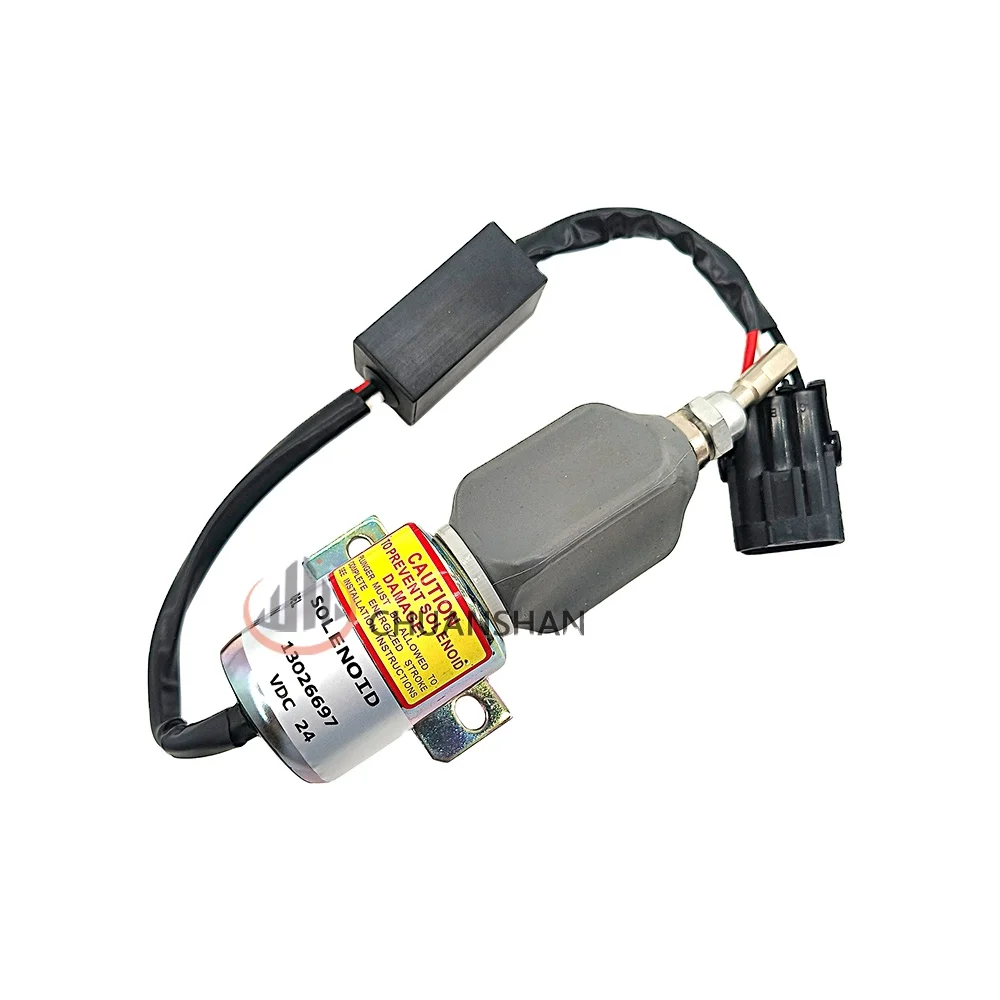 13026697 836/30 Loader Shutdown Solenoid Valve Shutdown Switch Weichai Parking Fuel Cut-off Valve Forklift 13026697