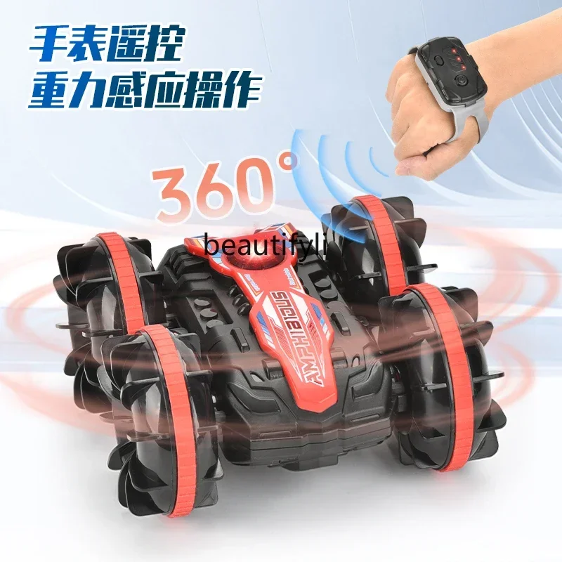 Afstandsbediening auto amfibische rollende stuntauto 4WD Drift terreinwagen speelgoedjongen cadeau