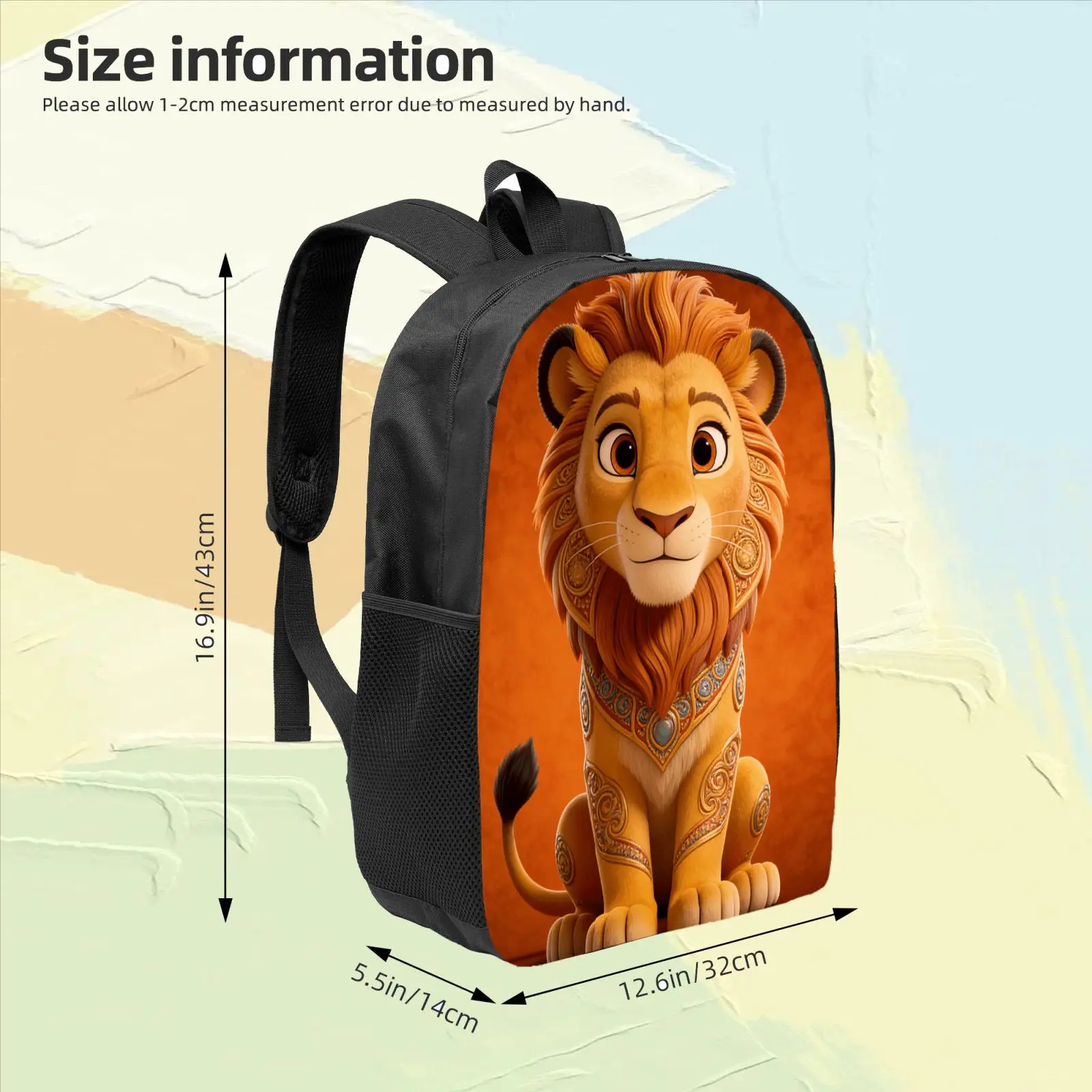 حقيبة ظهر ديزني 1 قطعة The Lion King، حقيبة كاجوال، سعة كبيرة، هدية عالية الجودة، استخدام يومي شخصي