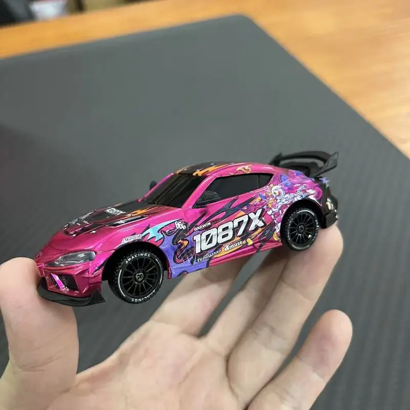 1:43スープラ1087X RCドリフトカー ダイキャストメタルボディ 4WD フル