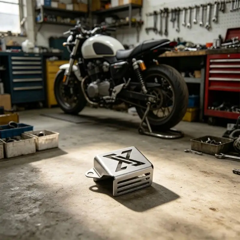 M76E Motorrad-Flüssigkeitsbehälter-Abdeckung mit X-Cut-Frontplatten-Upgrades für Kove 800X – Detail 9
